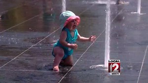 It was hot and humid today and it's only going to get worse. Joe Webb Local 12 News has how people are dealing with the heat, like the cutie in this video today at Smale Riverfront Park! http://bit.ly/2azePVl | LOCAL 12, WKRC-TV