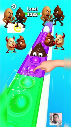 Hand Touching Poop Eggs 💩 | Pop Run 3D New Funny Level | Satisfying Pop It Challenge Gameplay 2025