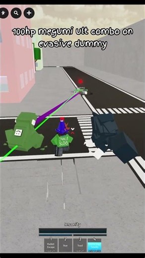 evasive dummy vs megumi ult combo jjs #jjk #jjs #jujutsushenanigans #jujutsukaisen #roblox