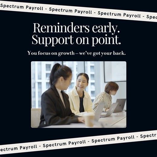 Missed Deadlines Last Year? Not Anymore. We keep you ahead of the game with proactive reminders and support. At #SpectrumPayroll, we’ve got your back. #PayrollDoneRight #SmallBizSupport | Spectrum Payroll