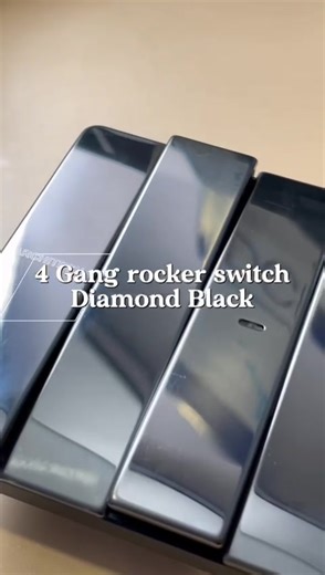 4 Gang rocker switch diamond black #stopkontakdinding #stopkontak #saklarlampu #fyp #architech