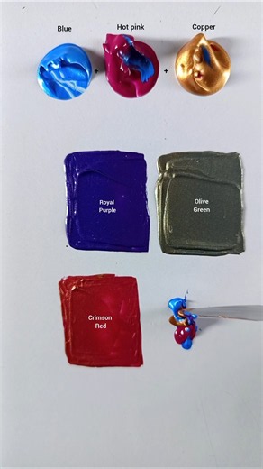 "Mixing Blue + Hot Pink + Copper... The Result Is INSANE 🎨"#colormixing #satisfying #shorts #viral