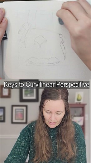 Use Watercolor to Enhance Curvilinear Perspective
