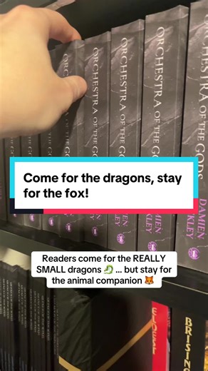 Orchestra of the Gods by Damien Buckley Time and again, readers tell me they picked up the book for the tiny dragons, but end up falling for the animal companion. She’s a snow fox (known as a cinderfox in this world), has blue fire running through her fur, and can make herself larger when faced with danger. #booktok #highfantasy #epicfantasy #fantasybooks