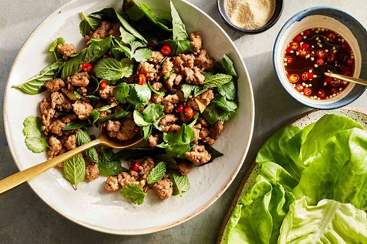 Pork Larb Lettuce Wrap