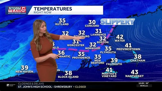 Video: Slick spots remain north and west