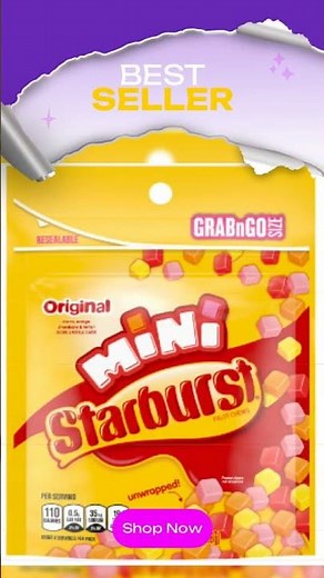 Starburst Minis Unwrapped Stand Up Bag 8oz 8ct