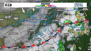 6:30pm update: Watching a few outflows this evening. If storms develop north of the stationary front, it'll be along the outflows. Right now, it is simply a gust of wind. #wfaaweather wfaa.com/radar?utm_medium=social&utm_source=facebook_WFAA_Weather | WFAA Weather