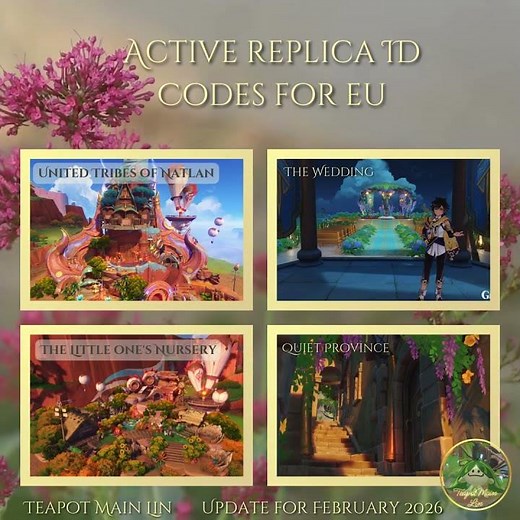 Active Replica ID codes for EU by Lin || Sereniteapot Design Showcase || Genshin Impact