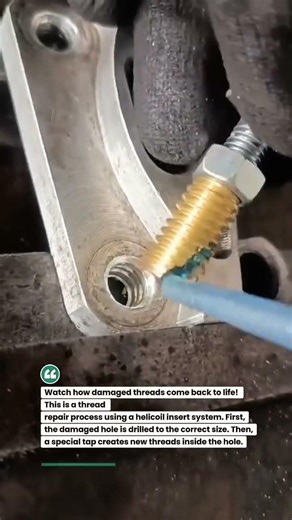 Thread Repair with Helicoil Kit #Metalwork #DIY #Tools