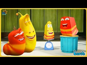 Larva Lemon | TRAP OF YELLOW AND RED 🍕 60min | Cartoon video for kids by SMToon Asia @LarvaFamily94​