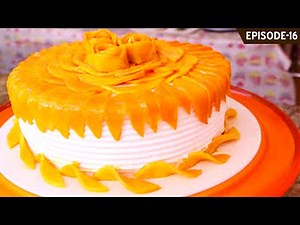 Learn how to make a beautiful eggless Mango Cake - Part 1 (mango sponge cake in this episode)