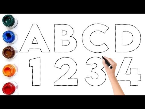 Kids Learn To Draw and Paint Alphabet ABC For Kids Toddlers/Easy Tracing and Coloring For Kids