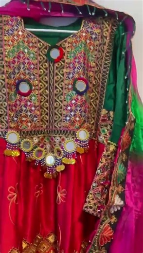 Handmade Afghan Dress, Afghani Cultural Frock Set, Traditional Balochi Dress with Embroidery & Mirror Work, Salwar qamees with dupatta