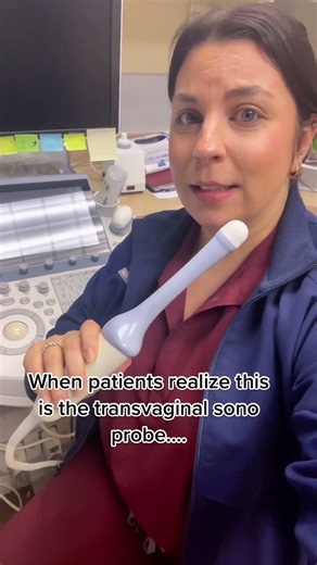 When patients realize this is the transvaginal probe… #womenshealth #obgyn #healthcare #pregnant