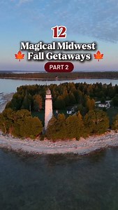 🍁More of the best Midwest fall trips! If you are still looking for an incredible fall getaway in the Midwest, here are 6 more vacation spots to try: 🍁 Door County 📍 Wisconsin Known as the Cape Cod of the Midwest, you can explore charming small towns, beautiful beaches, historic lighthouses, and lovely fall colors. 🍁 Shawnee National Forest 📍Illinois One of the best hidden gems of the Midwest, this rugged area of southern Illinois is filled with incredible hiking trails and stunning fall col