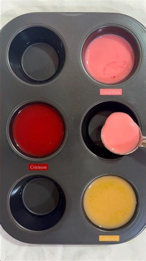 Guess the Color | Crimson + goldenrod + coral pink #colormixing #amazing