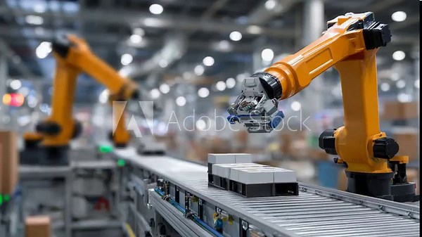 Automated robotic arms assist factory workers in delicate assembly tasks, enhancing efficiency with sensor arrays and conveyor belts for seamless production flow.