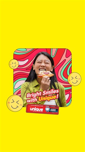 After eating, make sure to brush your teeth with #Unique! 🍕 With is cooling enamel protect formula, sure ang fresh breath! Buy now at the nearest grocery stores and supermarkets! 🛒 | Unique Toothpaste