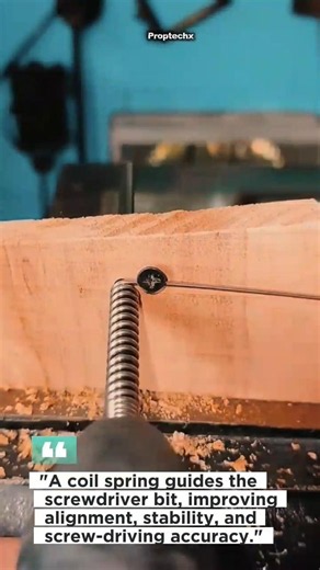 Spring Screw Guide Hack! #DIY #Woodworking #Tools