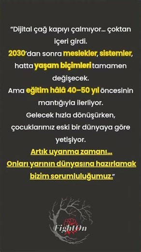 Geleceğe Hazırlık #kişiselgelişim #farkındalık #dijitalçağ #yapayzeka #gelecek #başarı #başarı