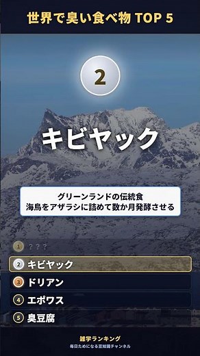 【閲覧注意】世界で臭い食べ物 TOP 5｜1位は缶が爆発する！？ #shorts #雑学