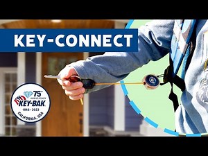 KEY-BAK Key-Connect 24" Kids Clear Retractable Keychain with Dual Carabiners and Orange Cord
