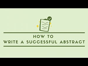 SACNAS Webinar: How to Write a Successful Abstract