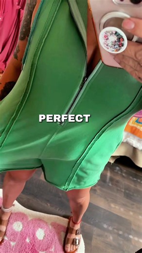 Cotton blend romper zip up romper