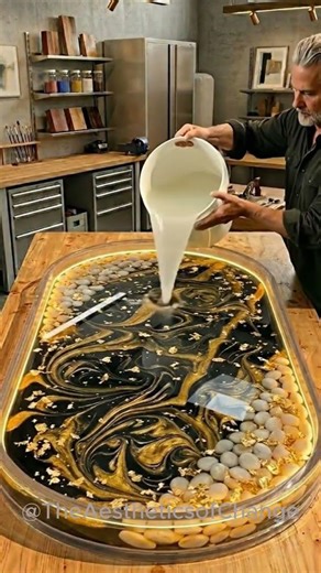 This Resin Table Turned Out INSANE #shorts #resin #satisfying#diy