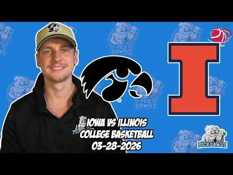 Iowa vs Illinois 3/28/26 Free College Basketball Picks and Predictions | March Madness