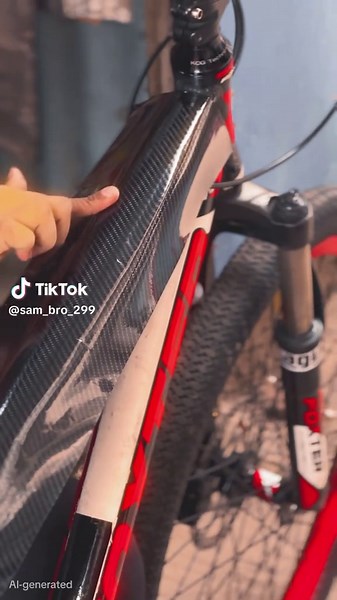 Carbon Fiber Sticker Installation for Cycles