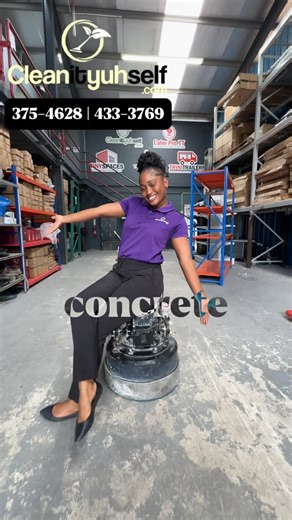 CleanItYuhSelf | Cleaning Equipment Rentals on Instagram: "Concrete Grinder ⚙️ Perfect for smoothing rough concrete, removing old paint, glue, epoxy and surface stains with ease. A concrete grinder works by using rotating abrasive discs to grind down the surface, leaving your floors clean, level and ready for coating or polishing. Ideal for renovations, warehouses, garages and industrial spaces. Fast. Powerful. Professional. 📍 Clean It Yuh Self Ali’s Drive, Aranguez 📞 375-4628 | 433-3769"