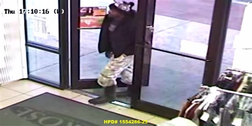 The Houston Police Department’s Robbery Division needs the public's assistance identifying the suspect responsible for a shoplifting turned robbery by force. On Thursday, November 27, 2025, at around 5:20 pm, an unknown male entered a department store, located at the 4400 block of North Freeway, in Houston, Texas. The male walked into the store and grabbed numerous name brand hoodies and began to walk towards the exit. An employee recognized that the suspect was about to steal the merchandise an