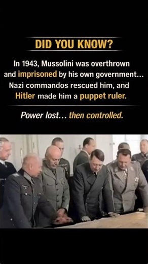Mussolini’s Rescue: The Mission That Brought Him Back ⚡ #history #ww2