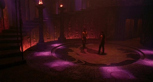 Test Your Might! Liu Kang vs. Shang Tsung battle in Mortal Kombat (1995).