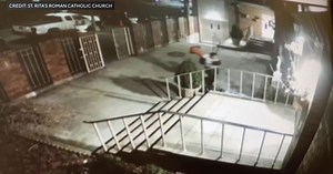 Vandal damages 60-year-old stained glass window at Catholic church in Queens