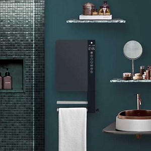 ATLANTIC Télia Sèche-serviettes électrique gris avec soufflerie 2 barres 1800W - 720110