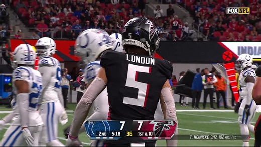 Drake London enters Beast Mode after making his first catch vs. Colts