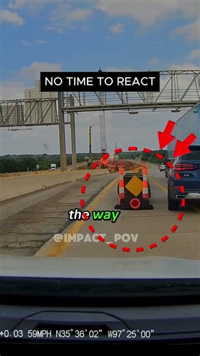 That Blue Car Blocked the Worst Surprise 😳 #dashcam #roadhazard