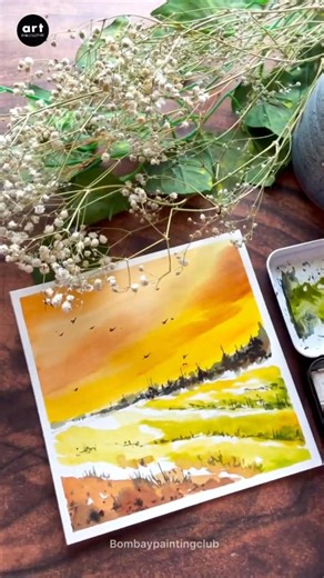 Easy Watercolor Sunset Painting Tutorial | Loose Landscape with Art Philosophy Watercolors #art