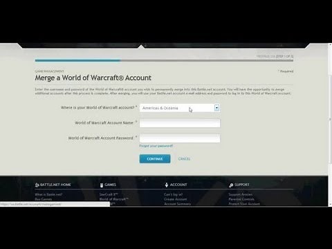 Moving a "WoW" Account to a Different Battle.net : World of Warcraft Game Tasks