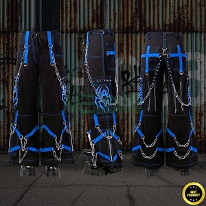 Handmade Gothic Cargo Pants: Techwear Punk Chain Trousers - Etsy