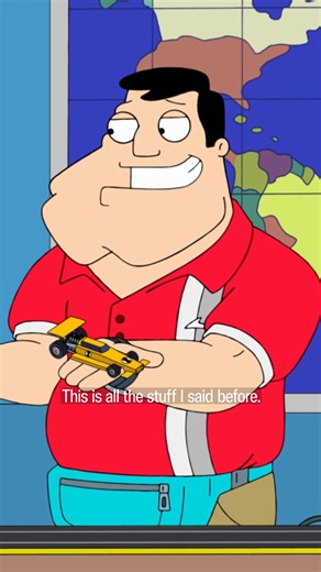 False alarm, just a man and his hobbies. 🏎️ | american dad