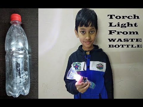 How to make a Torch Light from a Waste Bottle at Home | DIY | Torch Light | Waste Bottle Craft Ideas