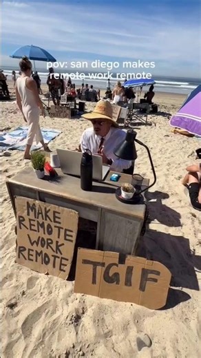 Remote workers meeting in California