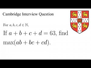 Cambridge Interview Question: Trust your Intuition