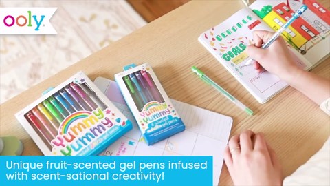 Ooly Scented Yummy Yummy Glitter Gel Pens Set of 12 (Old Gen) - Scented Glitter Pens for Kids, Adults, Art Supplies and stationery Supplies