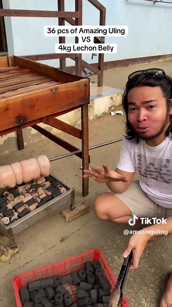 Cooking Lechon Belly with Amazing Uling Charcoal