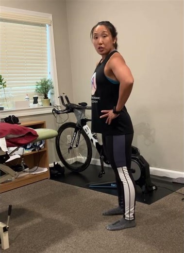 Simple, standing hamstring stretch